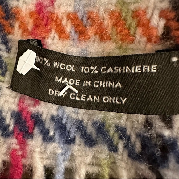 Coach Wool and Cashmere Blend Fringed Scarf - Picture 5 of 7